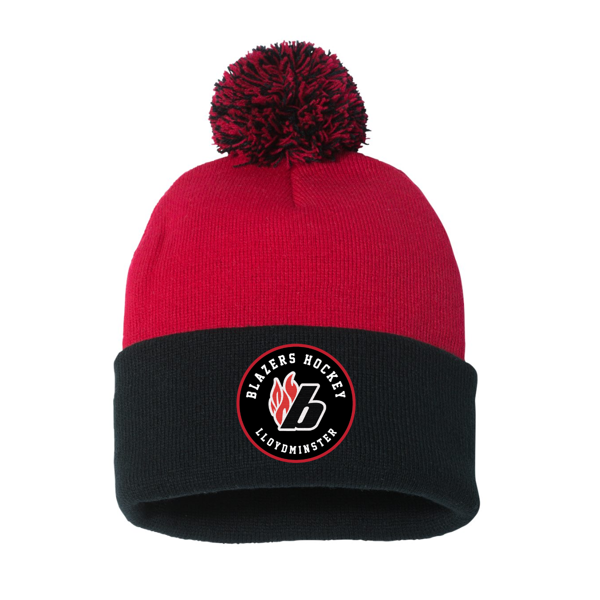 Blazers Contrast Cuff Pom Toque