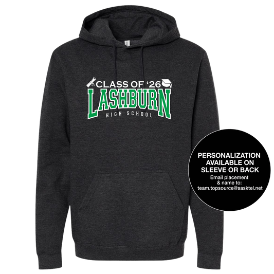 Lashburn High School Grad 2026 Charcoal Hoodie
