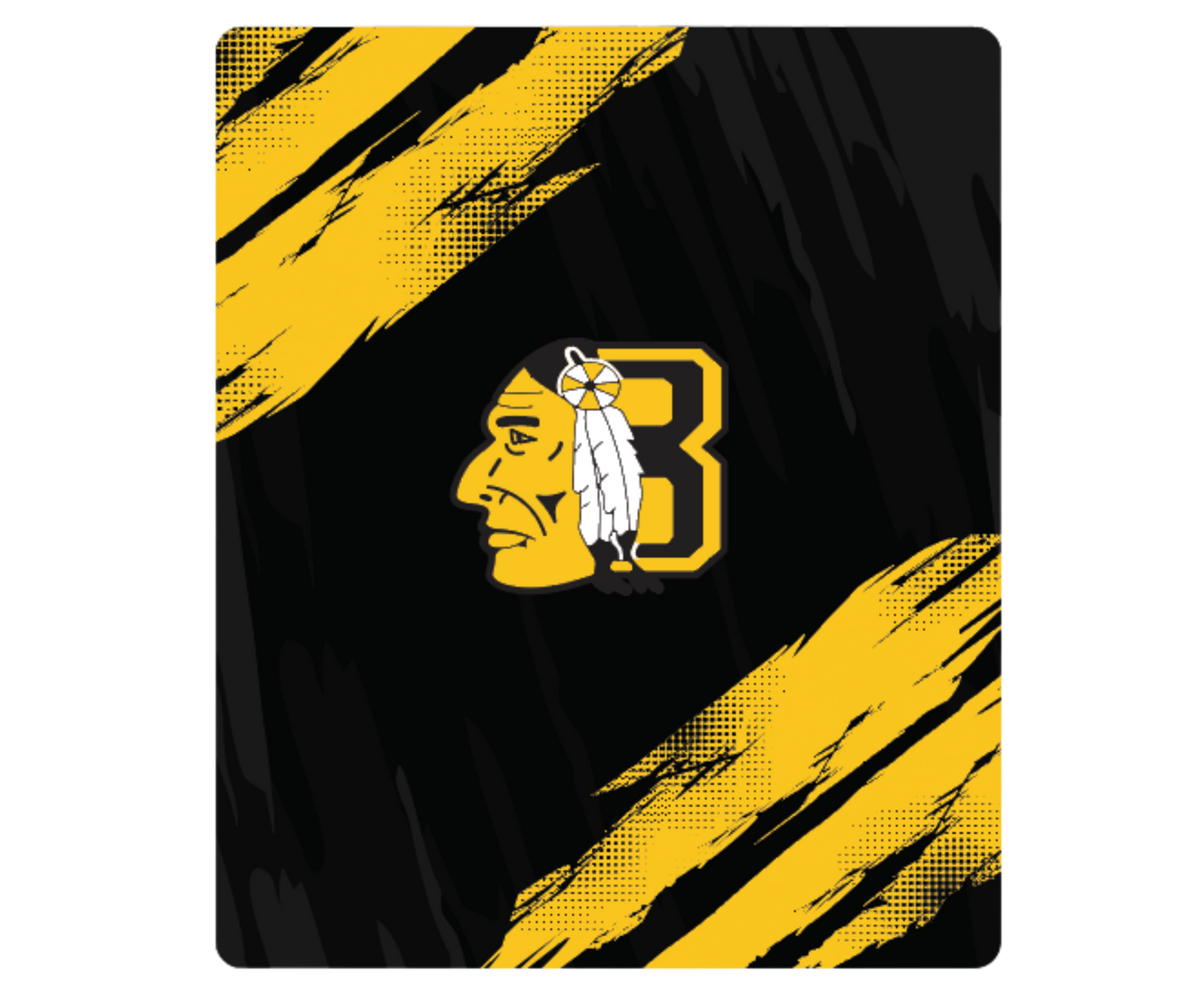 Onion Lake Border Chiefs Mink Flannel Fleece Blanket