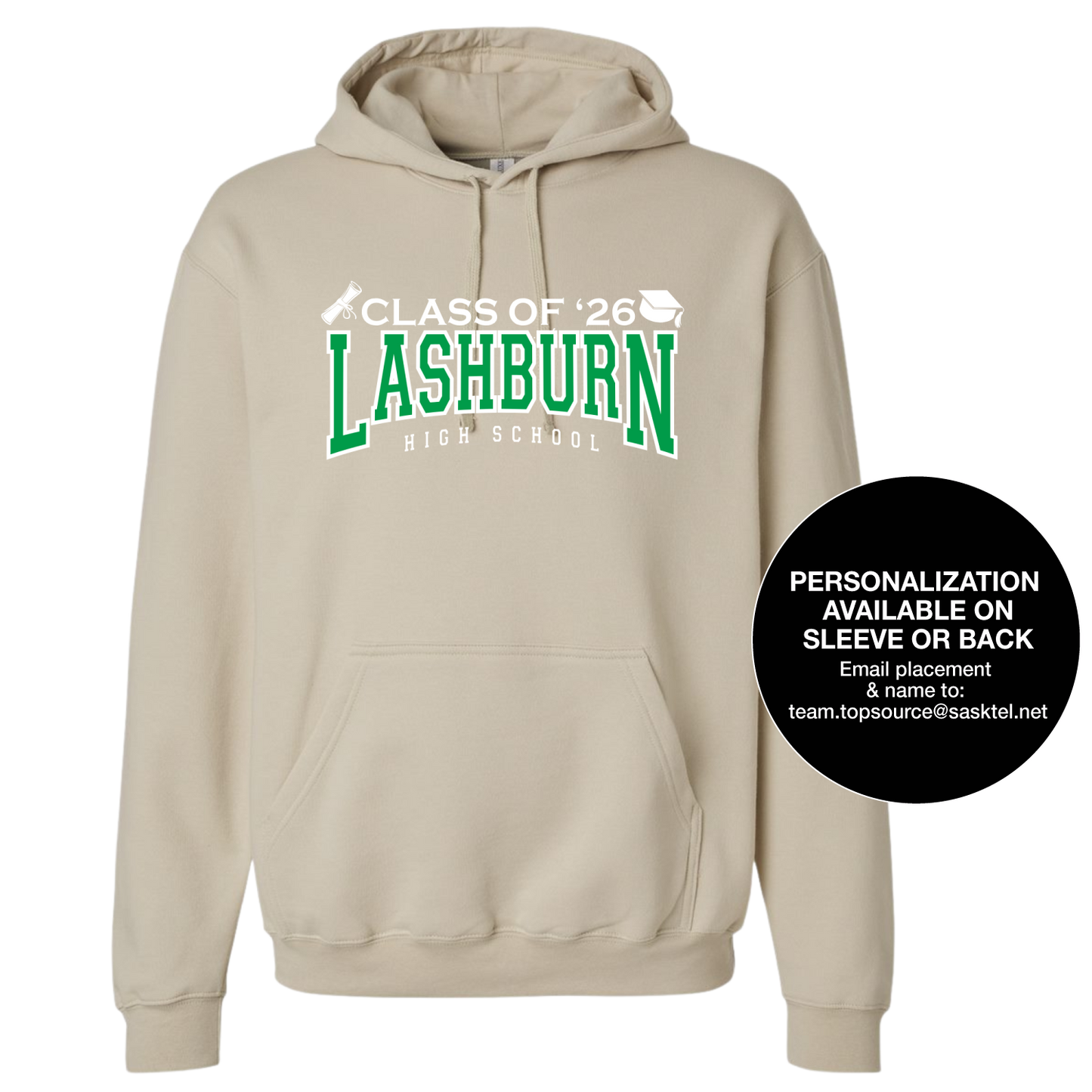 Lashburn High School Grad 2026 Sand Hoodie