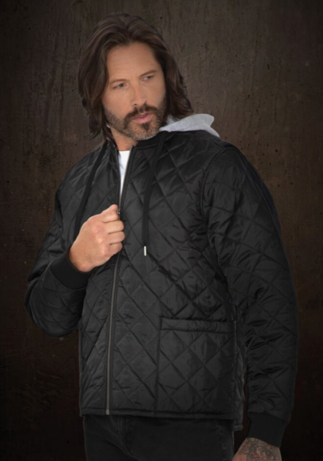 HAWKS QUILTED HOODED FREEZER JACKET