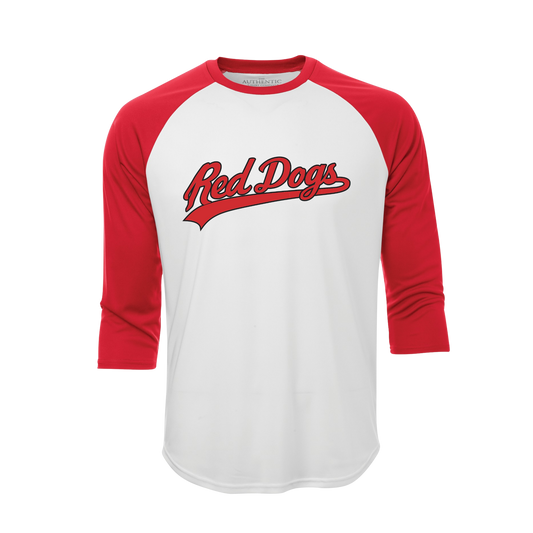 Red Dogs 3/4 sleeve Baseball Tee